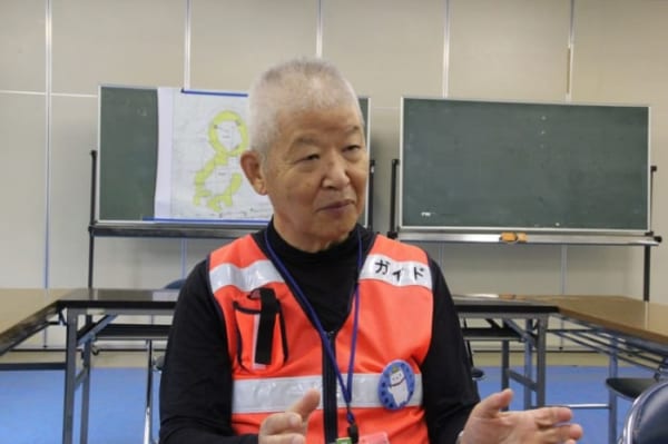 加曽利貝塚「ボランティアガイドの会」副会長の押尾さん