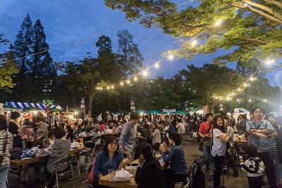 千葉県松戸市の収穫祭プラスinしんまつど ファーマーズマーケット& ビアフェスタの様子