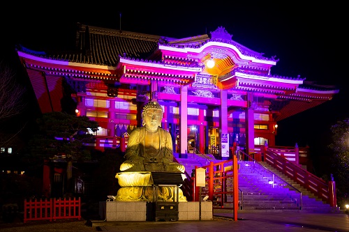 関東の初詣におすすめの円福寺(飯沼観音)、年末年始はライトアップも