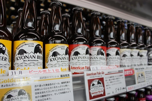 地元の鋸南麦酒や九十九里のオーシャンビールなど地ビールもたくさん