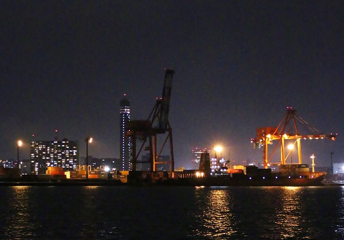 工場夜景クルーズ 港のきりんガントリークレーン